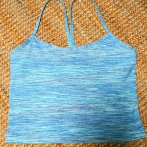 Lululemon Power Y Tank Bold Blue Yellow Green Space Dye / 8